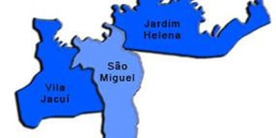 Mapa de São Miguel Paulista sub-prefeitura