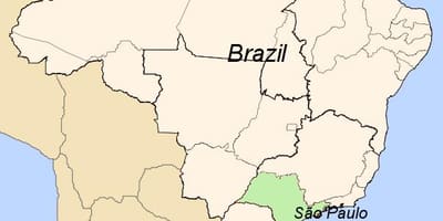 Mapa de São Paulo, Brasil