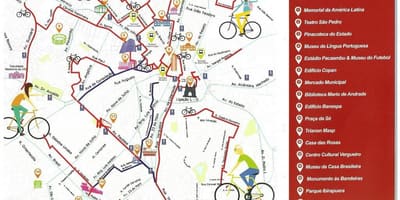 Mapa de São Paulo ciclovia