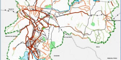 Mapa de São Paulo de ciclismo caminho