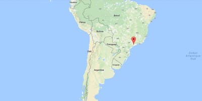 Mapa de São Paulo na América do Sul