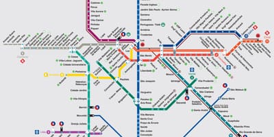 Mapa de São Paulo transportes