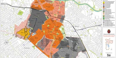 Mapa da Sé São Paulo - Ocupação do solo