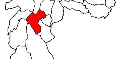 Mapa de Santo Amaro, sub-prefeitura de São Paulo