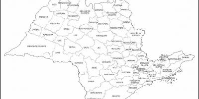 Mapa de São Paulo virgem - micro-regiões