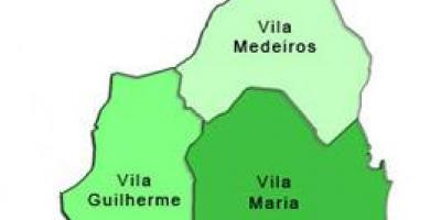 Mapa da Vila Maria, sub-prefeitura