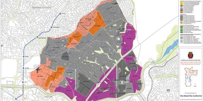 Mapa da Vila Maria, São Paulo - Ocupação do solo