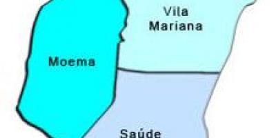 Mapa da Vila Mariana sub-prefeitura