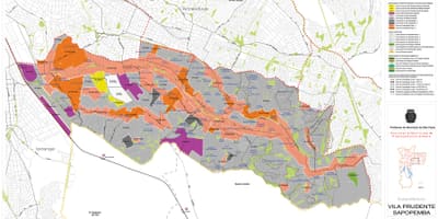 Mapa da Vila Prudente São Paulo - Ocupação do solo