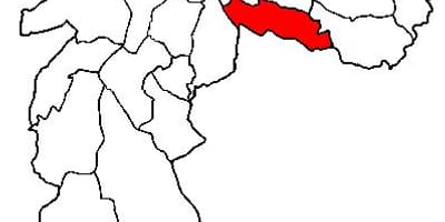Mapa da Vila Prudente sub-prefeitura de São Paulo