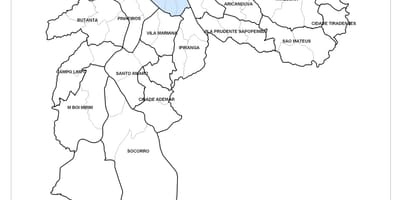 Mapa da zona Central de São Paulo
