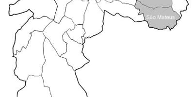 Mapa da zona Leste 1 de São Paulo