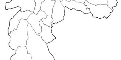 Mapa da zona Nordeste de São Paulo