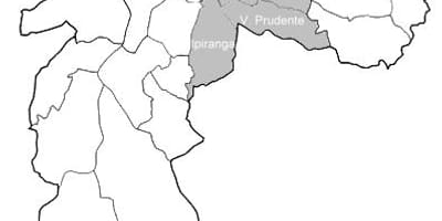 Mapa da zona Sudeste de São Paulo