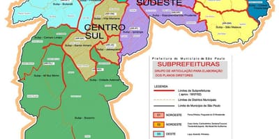 Mapa de zonas de São Paulo